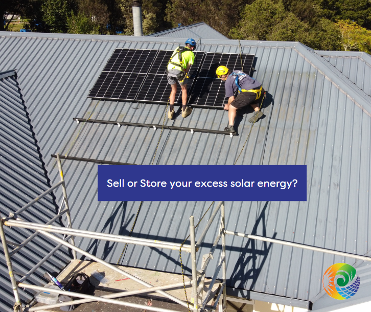 Solar panels on roof in New Zealand